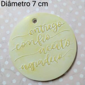Molde em silicone -Entrego, confio, aceito, agradeço