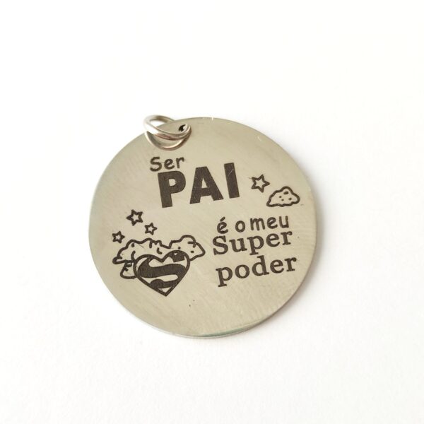 medalha em aço inoxidável-Super pai