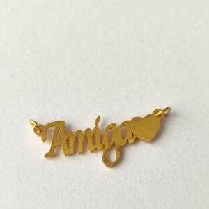 Entremeio em aço inoxidável- Amiga -dourado