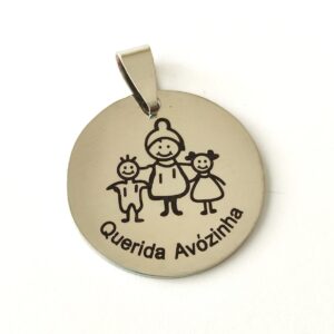 Medalha em aço inoxidável-Querida avózinha
