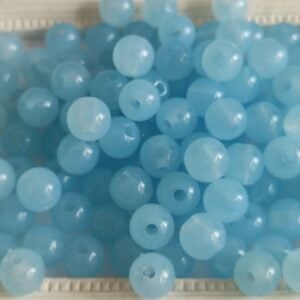 Contas Acrílicas 8 mm - azul claro translucido