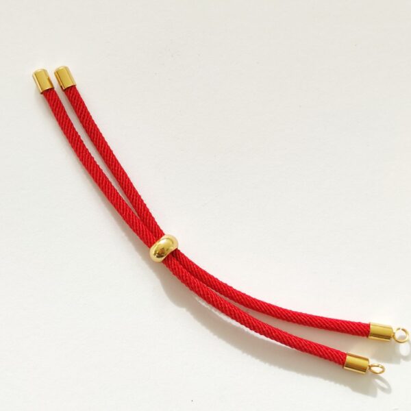 Pulseira em aço inoxidável dourado- Vermelho