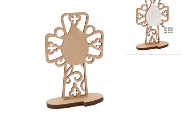 Cruz com base em mdf -formato gota