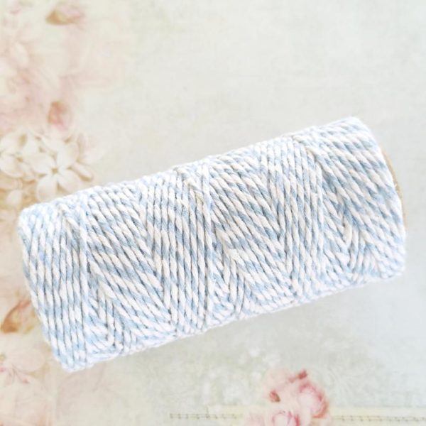 fio de algodão 1.00 mmx 60mt-Azul/Branco