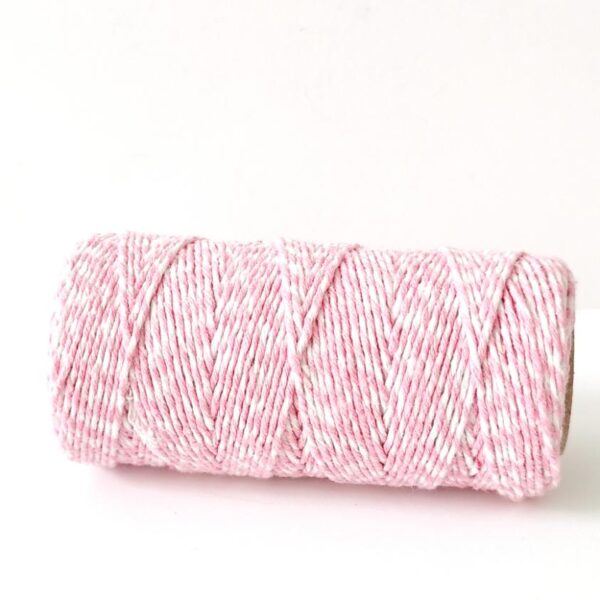 fio de algodão 1.00 mmx 60mt- Rosa/Branco