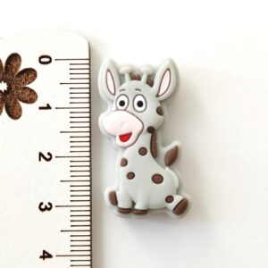 Conta em silicone -Girafa -30mm- para prende chucha