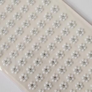 Autocolantes flor em strass e perola-10 mm