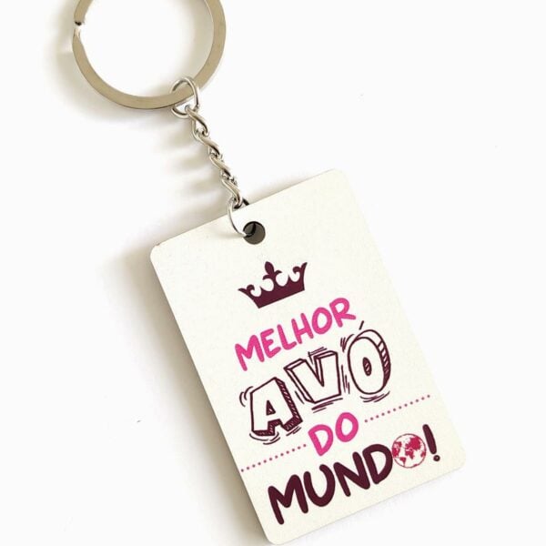 Porta chaves em mdf melhor Avó do mundo- Com argola