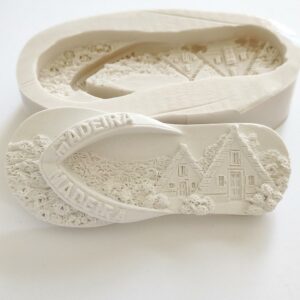 Molde em silicone, chinelo ""Ilha da Madeira""