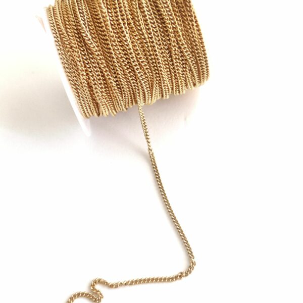 Fio em aço inoxidável dourado 2mm- refª 019