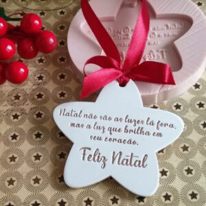 Molde em silicone, Natal é a luz que brilha no teu coração