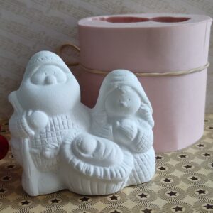 Molde em silicone, Presépio ""FOFINHOS""- 3D