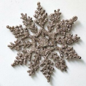 Estrela em pvc com glitter -10 cm- Dourado