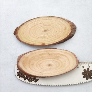Base em madeira oval 5*11*0.5MM - (2 unid)