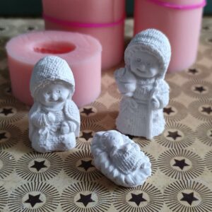 Molde em silicone, Presépio mini 3 peças