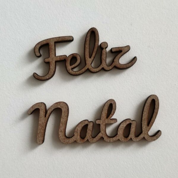 Feliz natal em Mdf 5 cm