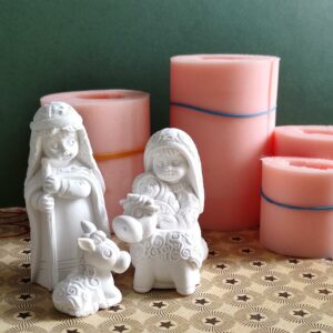 Molde em silicone, Presépio trabalhado 4 peças