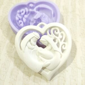 Molde em silicone -Coração com presépio