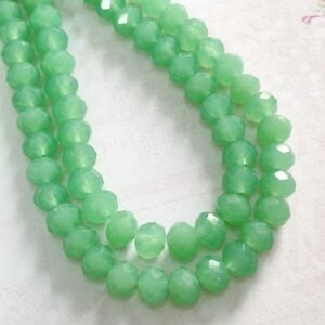 Fiada Cristal facetado 8mm verde maça