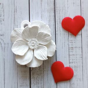 Molde em silicone, Flor com penduro