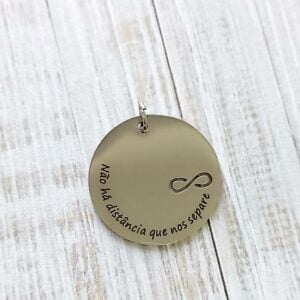 Medalha em aço inoxidável-não há distancia que nos separe