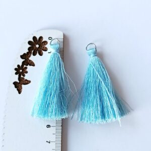 Franjas c/ argola 5cm - Azul (6 uni.)
