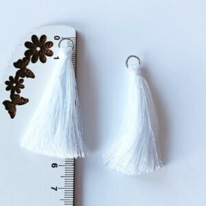 Franjas c/ argola 5cm - Branco (6 uni.)