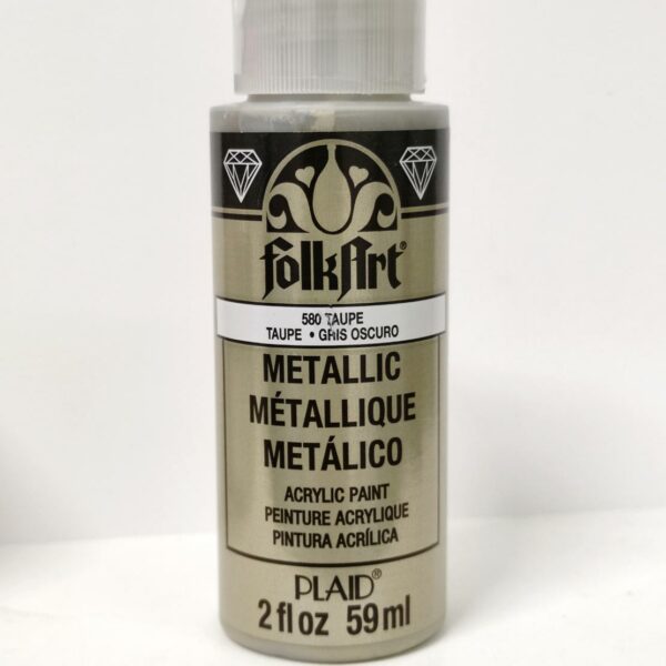 Tinta Acrílica FolkArt metalizada 59 ml- 580 TAUPE