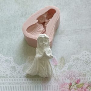 Molde em silicone - Menina comunhão (p/ colar)