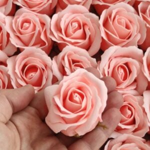 Flores em pétalas de sabão-Salmão