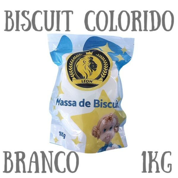 MASSA BISCUIT 1KG BRANCO LEON