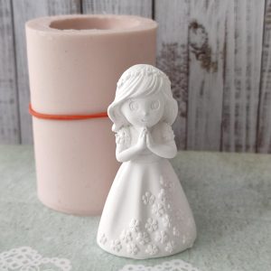Molde em silicone - Menina Primeira Comunhão 3D