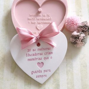 Molde em silicone, Coração melhores educadoras