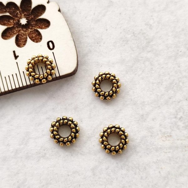 Separador em metal 8 mm ouro velho