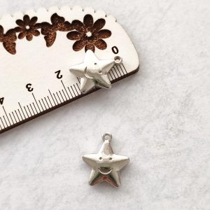 Pendentes em aço inoxidável - Estrelas sorridentes