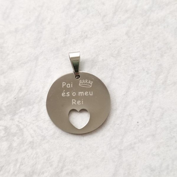 Medalha em aço inoxidável - Pai