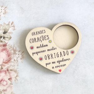 Porta velas em choupo - Obrigado por me ajudares a crescer