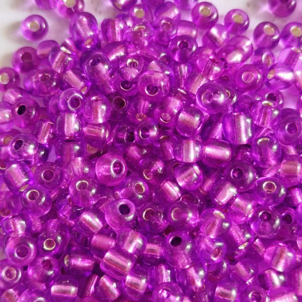 Missangas 3mm irregular furo de 1mm - cor VIOLETA 30gr