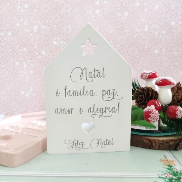 Molde em silicone, Casa p/ apoio- Natal é família