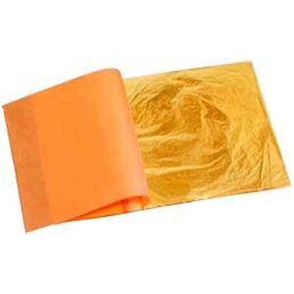 LIVRO 25F. FOLHA OURO 14X14CM