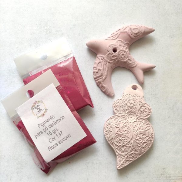 Pigmento para gesso/pó cerâmico Rosa escuro