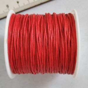 Fio de algodão encerado-1 mm- Vermelho