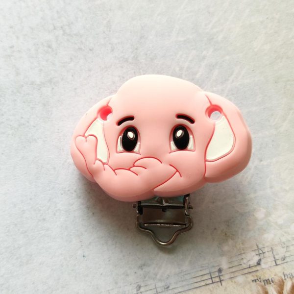Mola em silicone Elefante Rosa