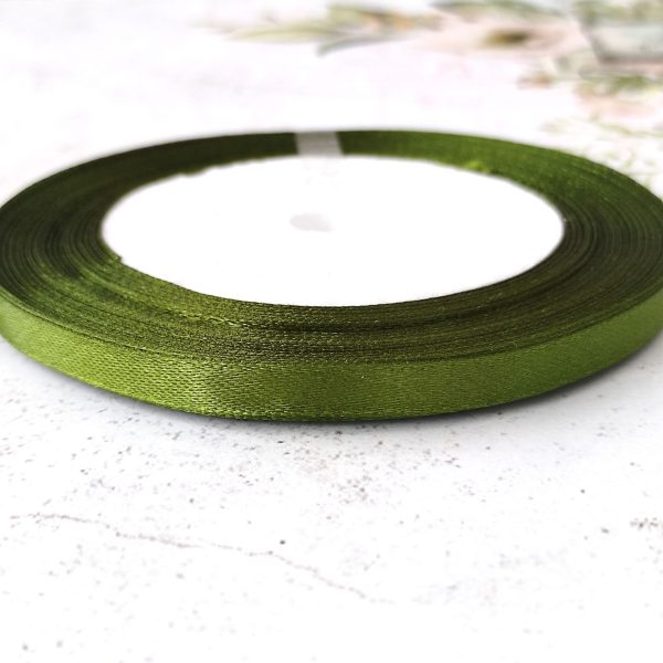 Fita de cetim - 6 mm- Verde Musgo