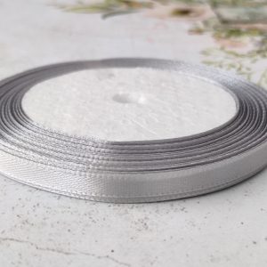 Fita de cetim - 6 mm- Prateada