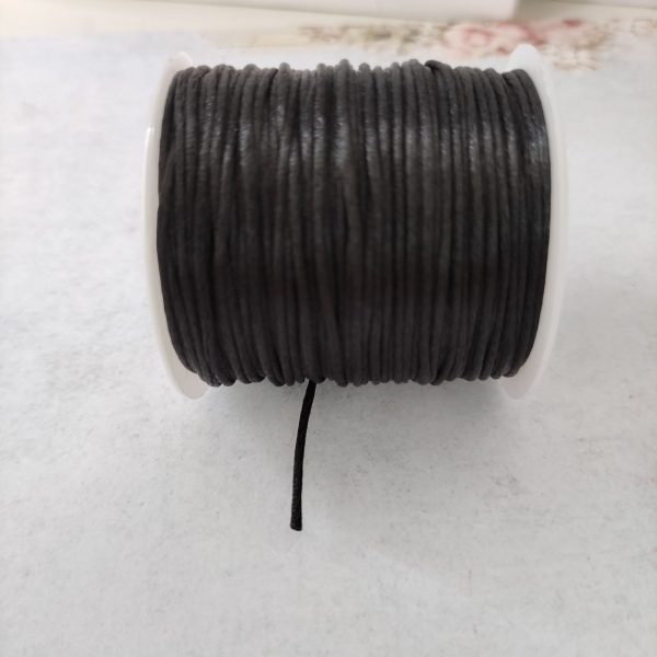 Bobine fio de cetim 1 mm-Preto