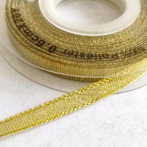 Fita lurex dourado 6mm-18 mt