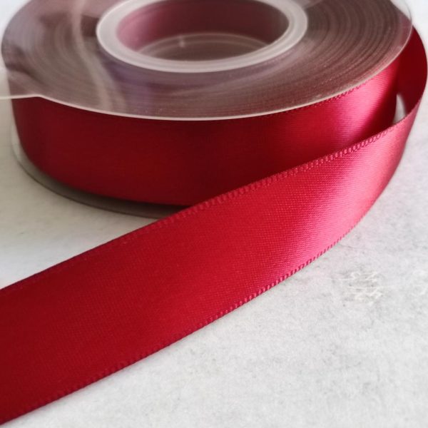 Fita cetim vermelho brilhante-20mm