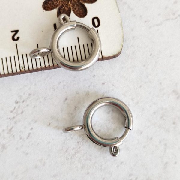 Fecho em aço inoxidável 12 mm- prateado