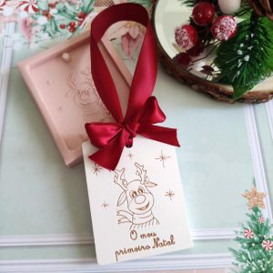 Molde em silicone -O meu primeiro Natal "rena"